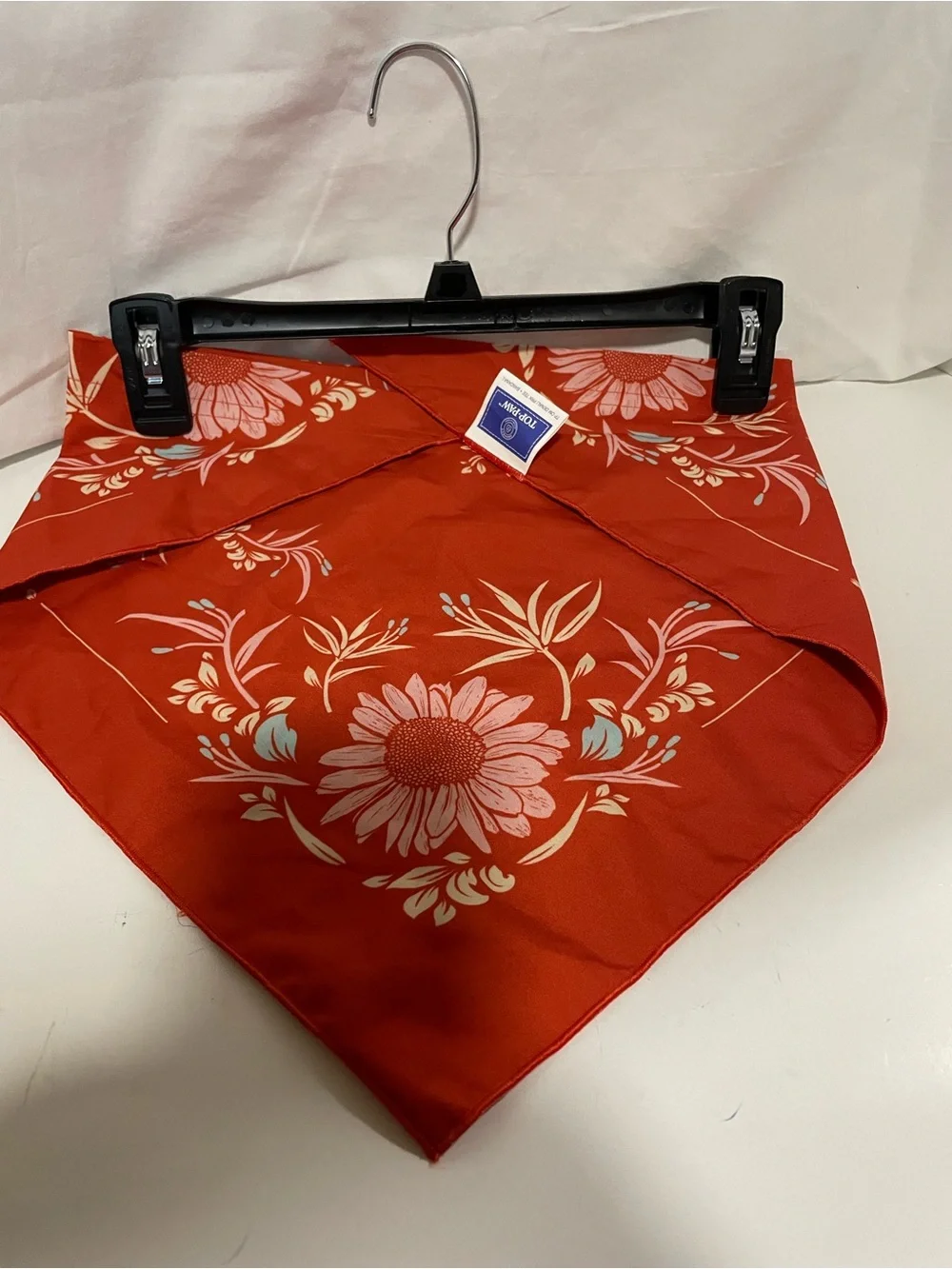 Top Paw Red Floral Bandana-Style Top
